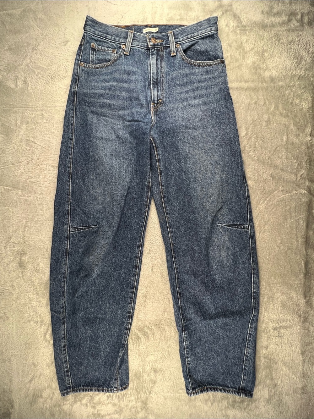 Levis Cinch Barrel Jeans Women's Size 28 Blue Denim Baggy Dark Wash Boho